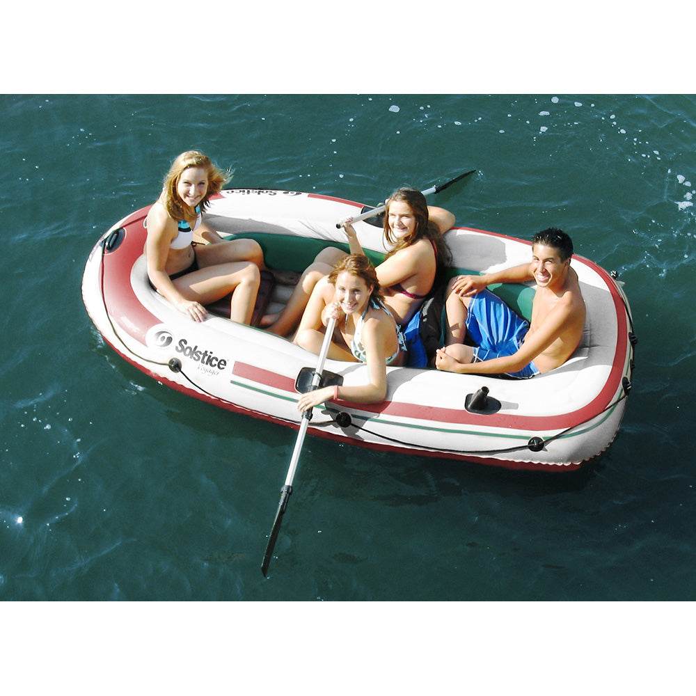 Voyager 4-Person Inflatable Boat Kit with Oars & Pump