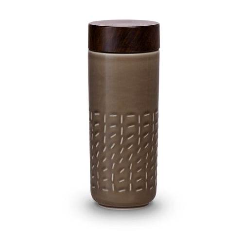 Footprint Ceramic Travel Mug Mocha Brown
