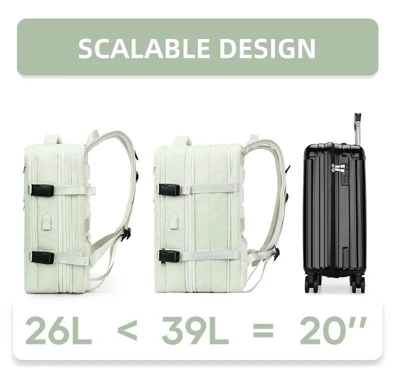 Extendable Travel Backpack With USB