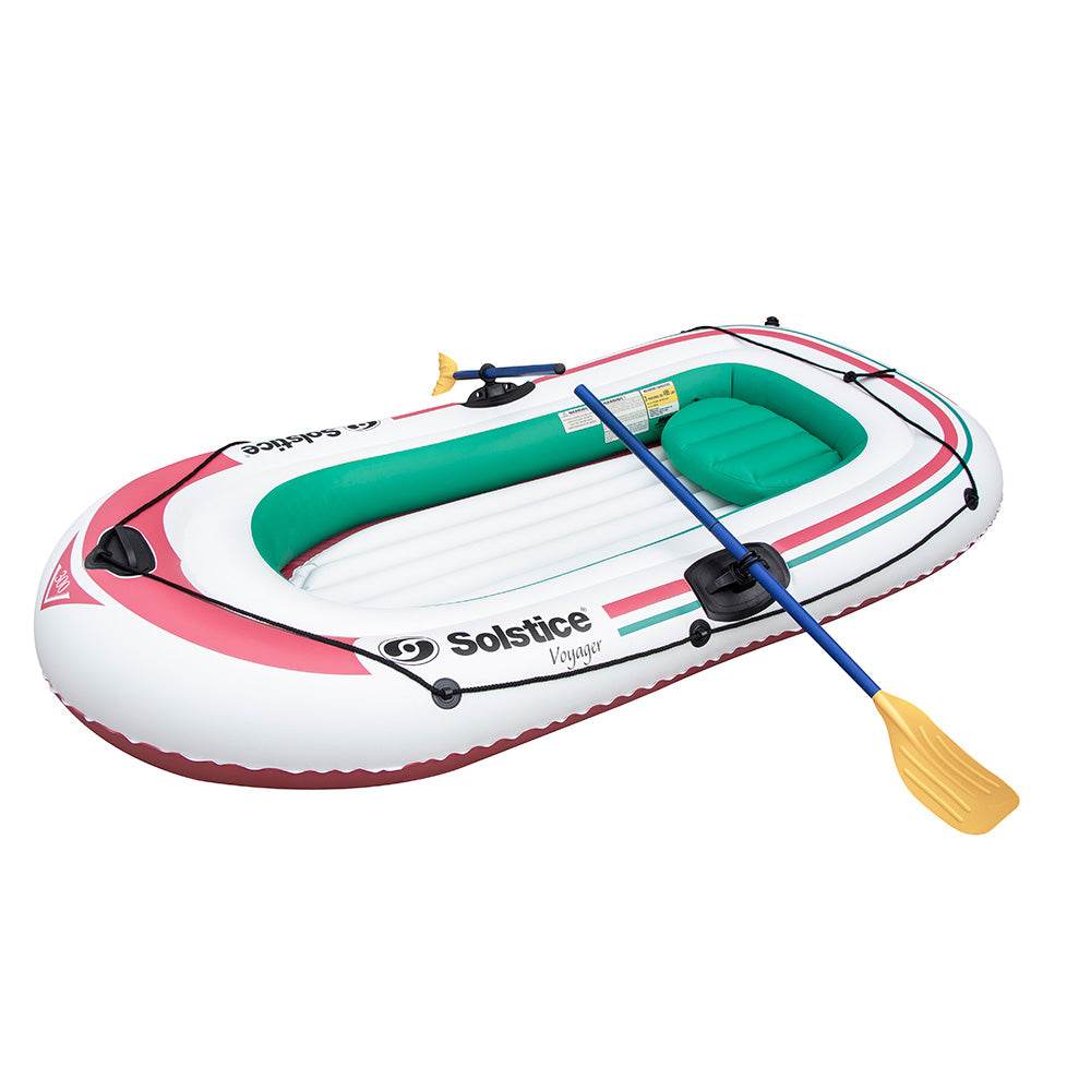 Voyager 3-Person Inflatable Boat Kit with Oars & Pump