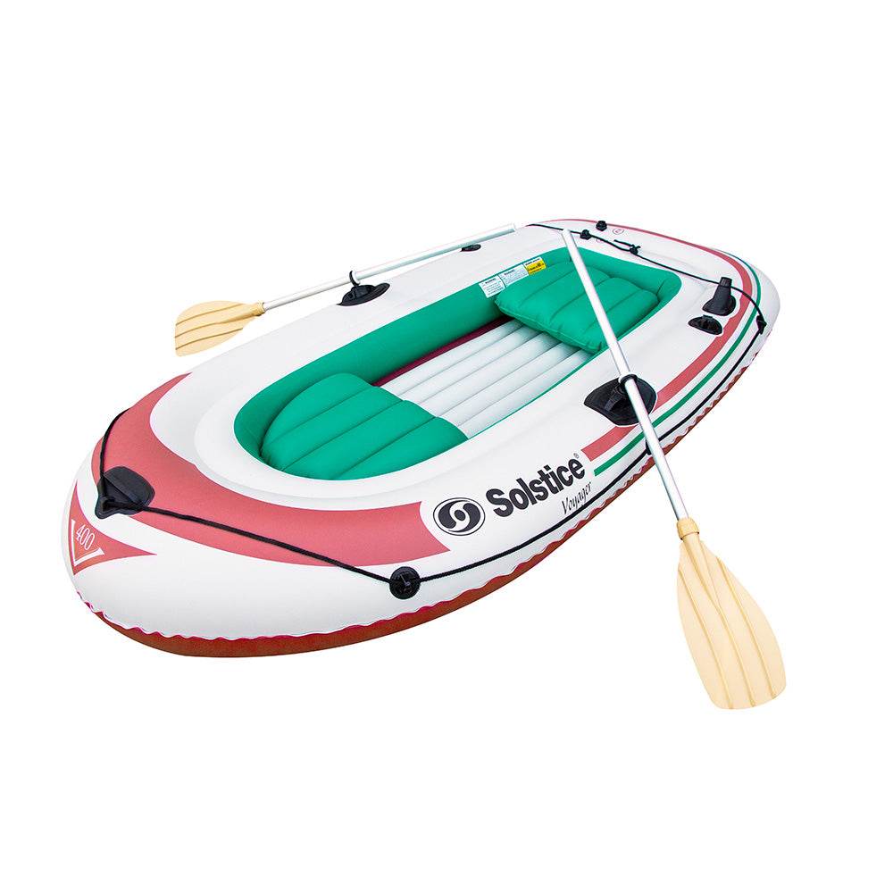 Voyager 4-Person Inflatable Boat Kit with Oars & Pump
