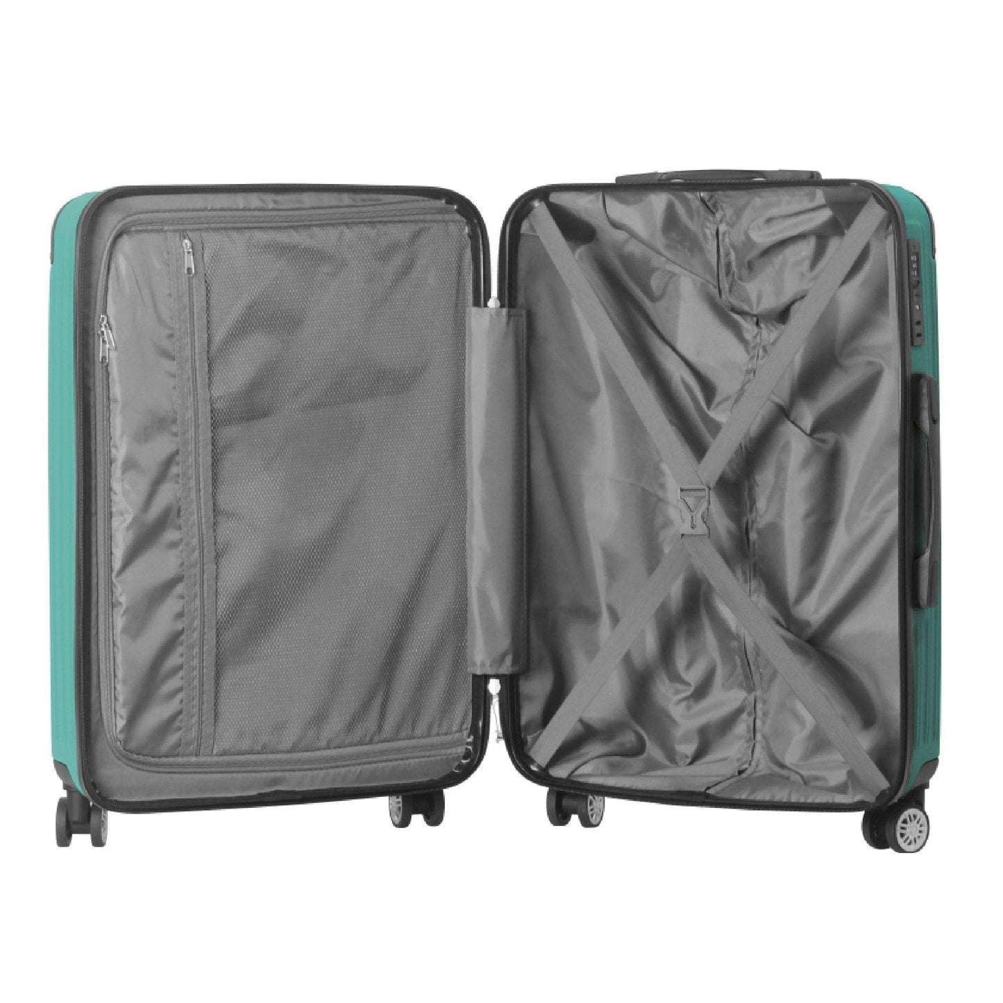 3-Piece Hardside Spinner Luggage Set with TSA Lock & Nested Storage – 20", 24", 28"