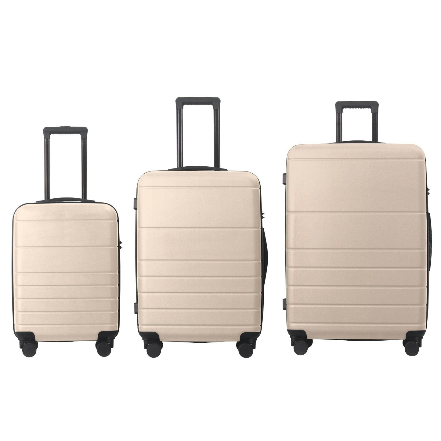 3-Piece Textured ABS Spinner Luggage Set with TSA Lock – Durable Hardshell Travel Set Default Title