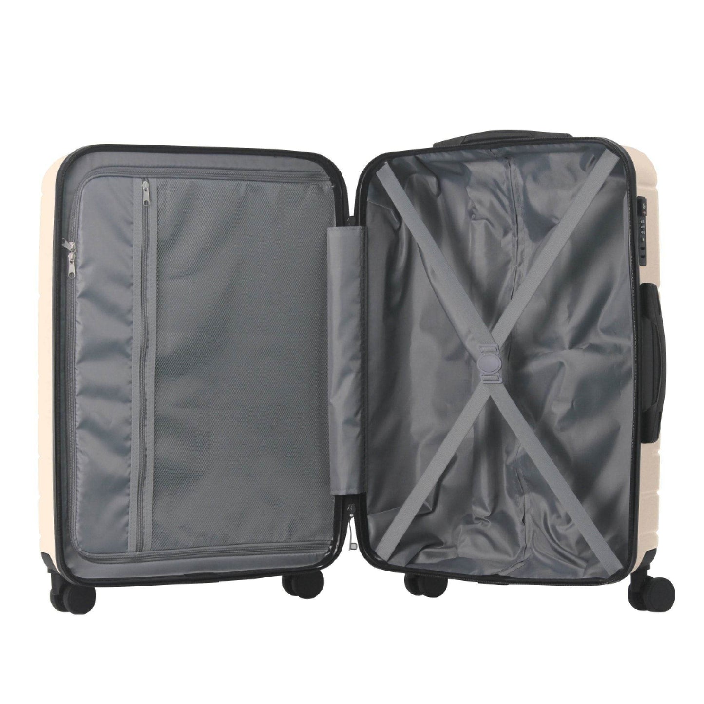 3-Piece Textured ABS Spinner Luggage Set with TSA Lock – Durable Hardshell Travel Set