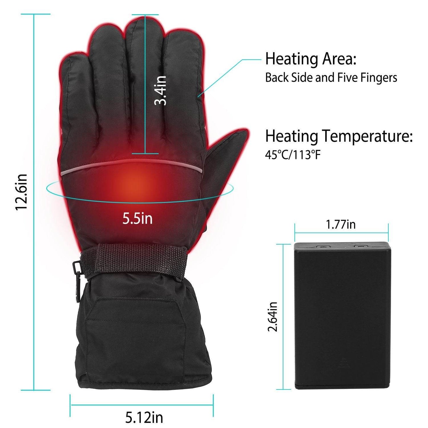 Heated Waterproof Gloves For Outdoor Use