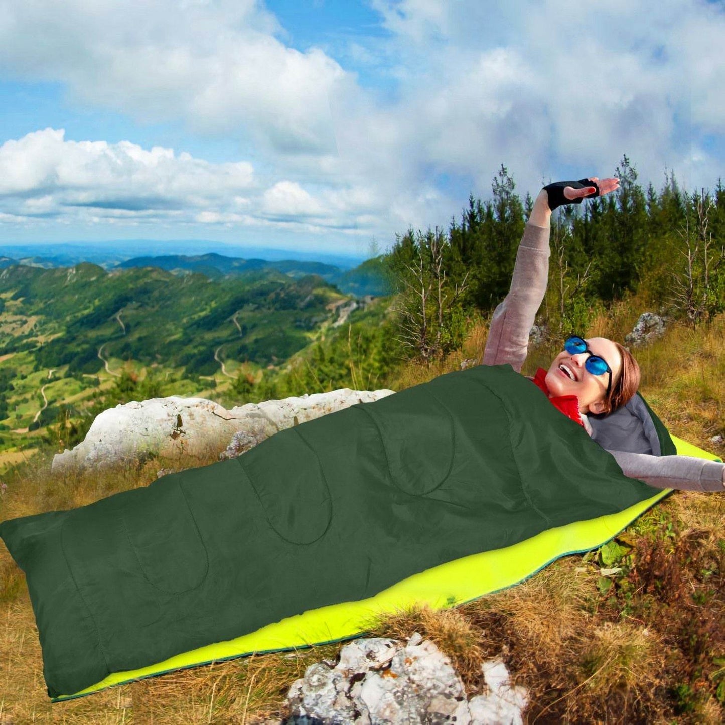 Lightweight Camping Sleeping Bag for Adults & Teens