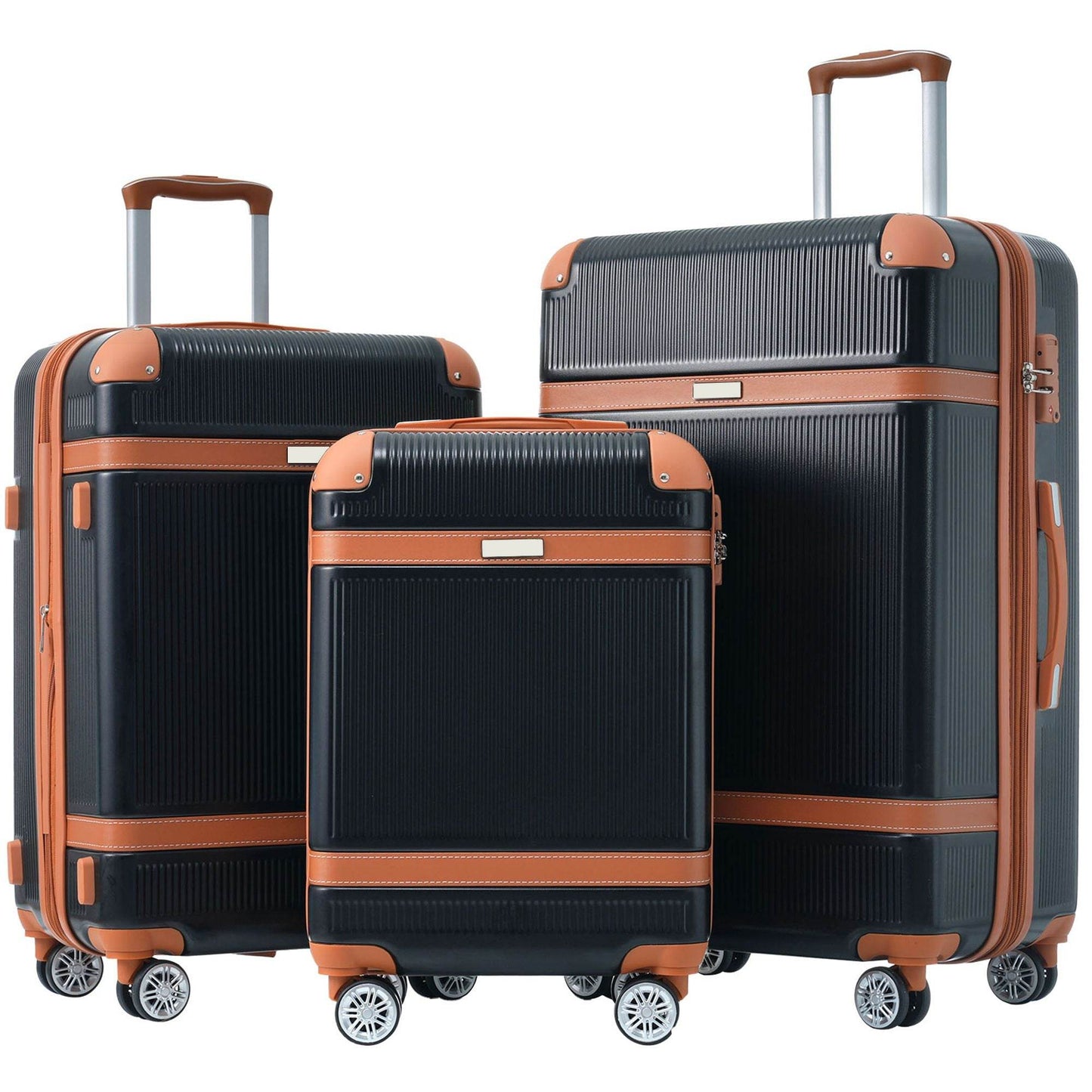 3-Piece Lightweight ABS Hardside Luggage Set with Spinner Wheels & TSA Lock – Expandable 20", 24", 28" Default Title