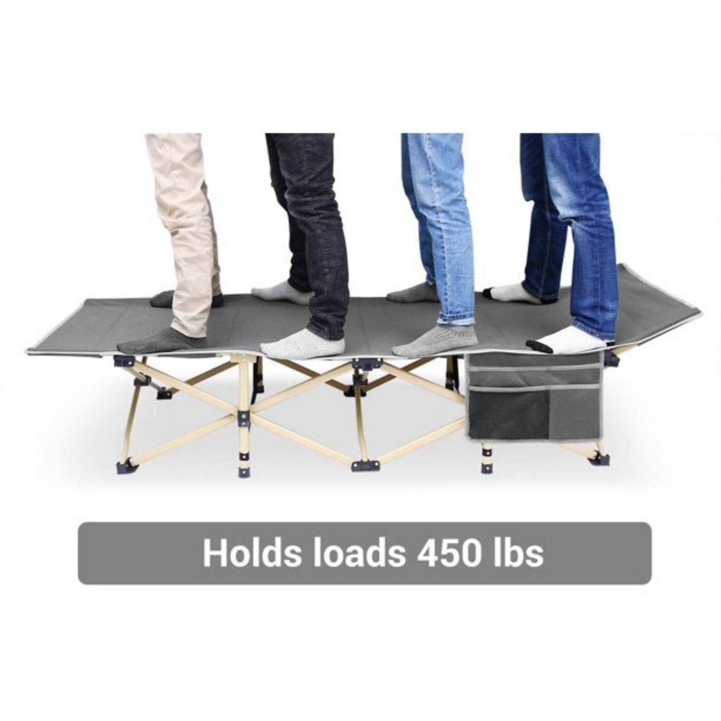 Heavy-Duty Folding Camping Cot with Carry Bag