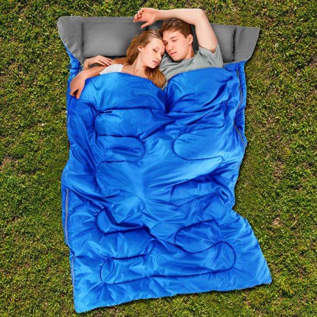 2-Person Sleeping Bag with Pillows