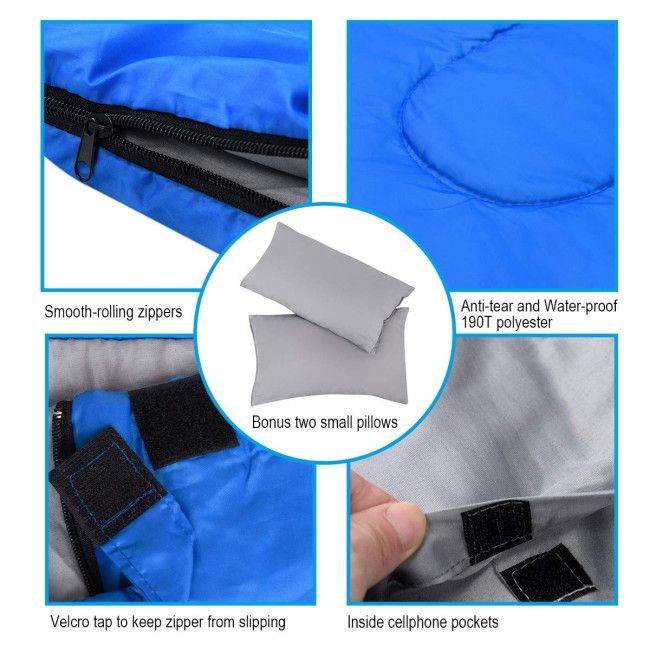 2-Person Sleeping Bag with Pillows