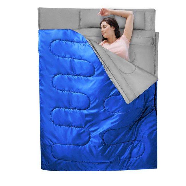 2-Person Sleeping Bag with Pillows