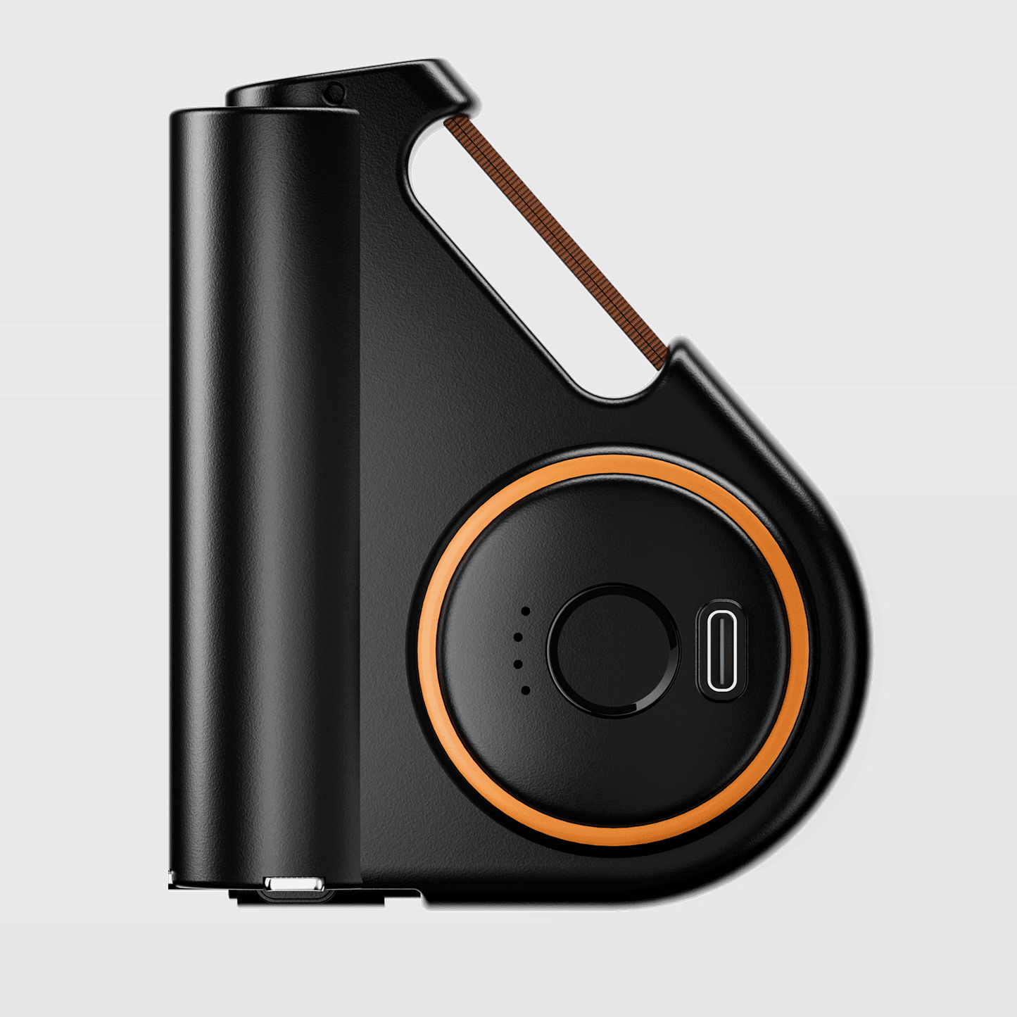 5000mAh Outdoor Power Bank with Built-In Retractable Cable, Flashlight, and Hiking Hook