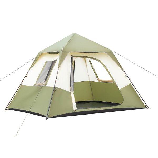 6 Person Camping Tent with Rainfly & Carry Bag - 60 Second Set Up