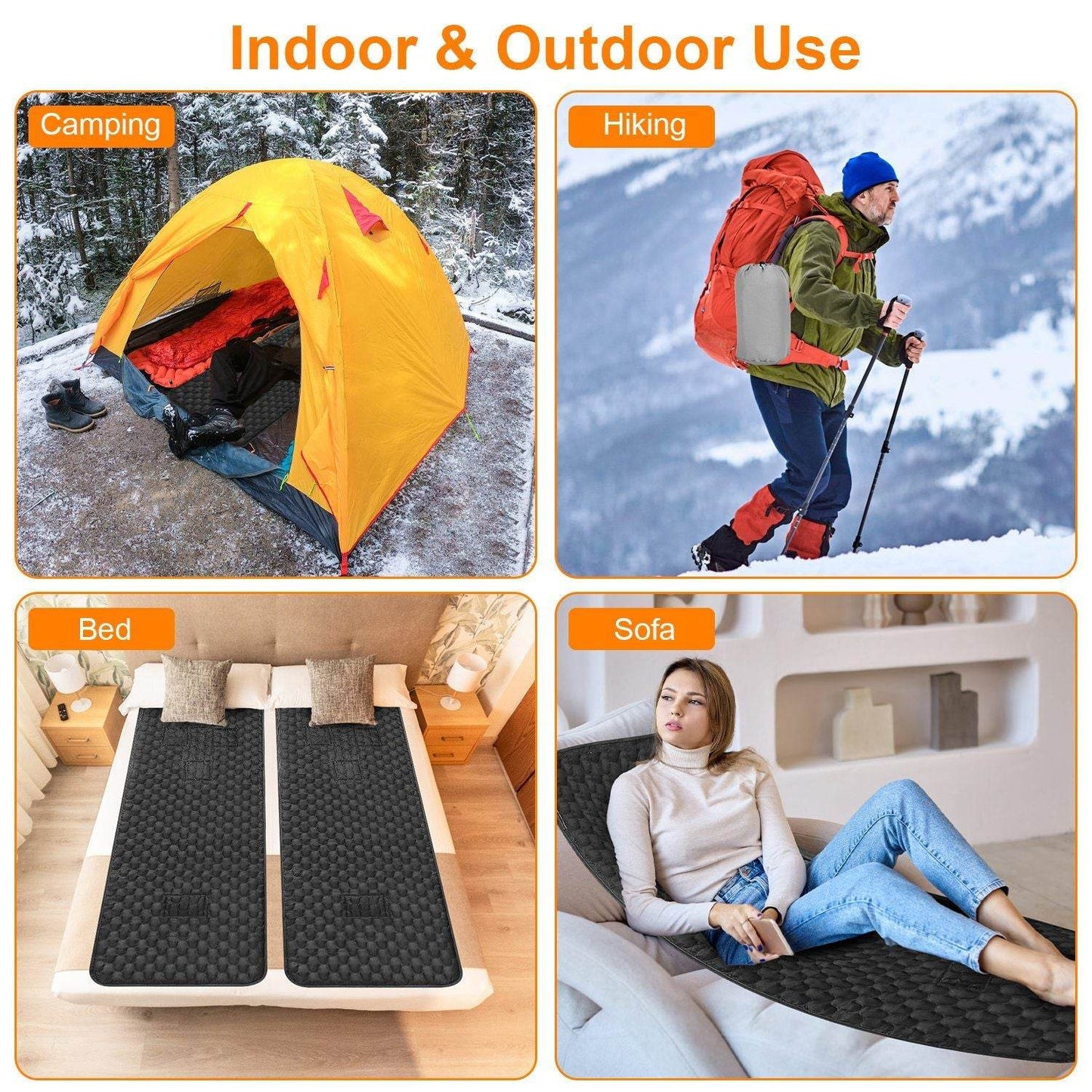 Heated Sleeping Bag Liner – USB Powered, Lightweight, and Machine Washable