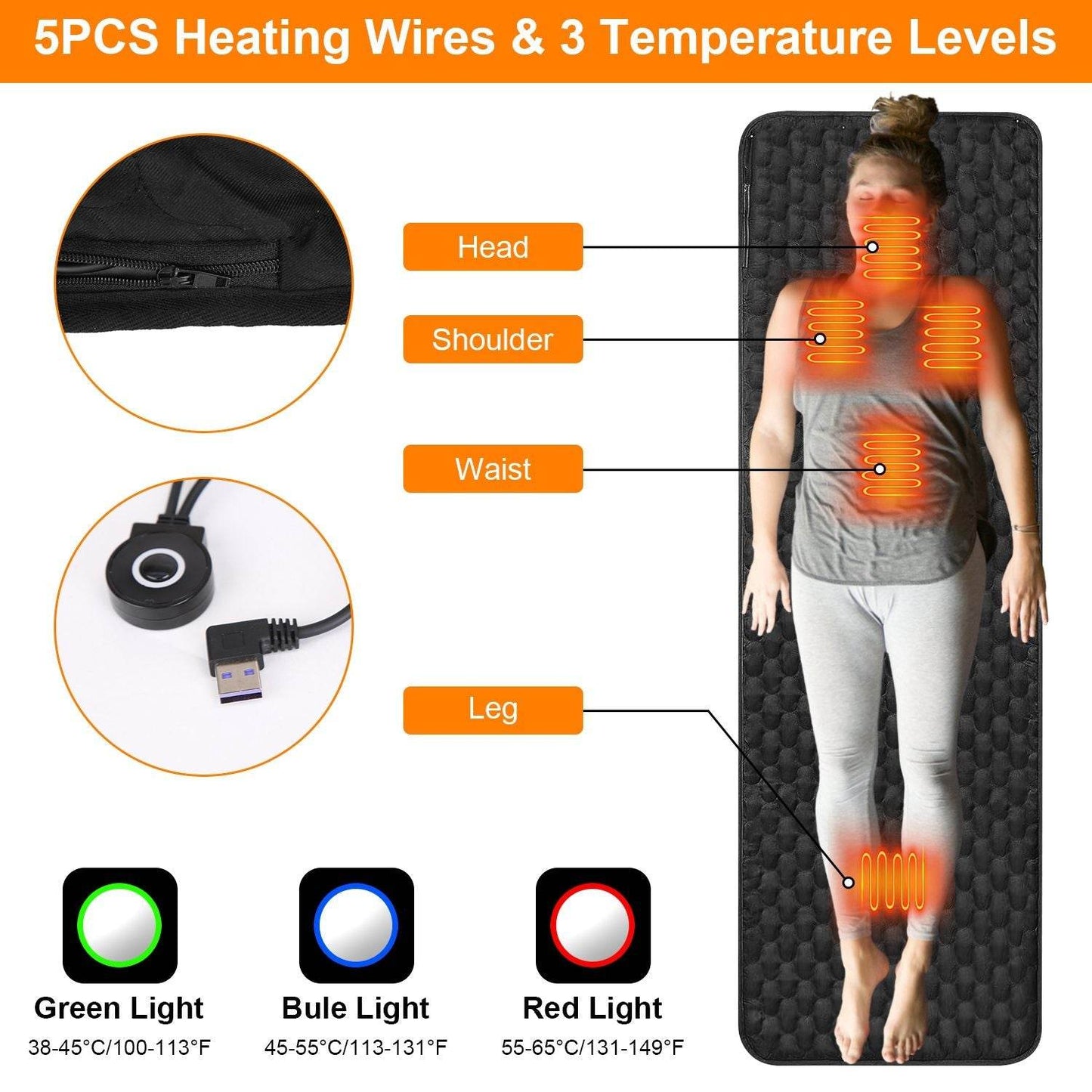 Heated Sleeping Bag Liner – USB Powered, Lightweight, and Machine Washable