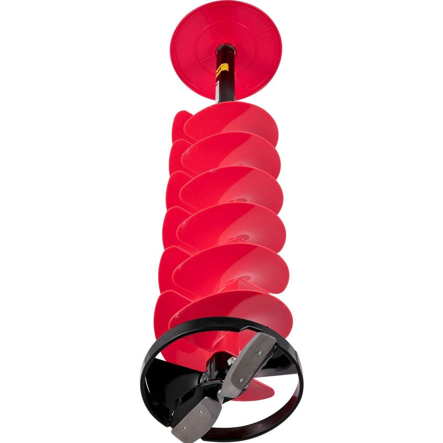 8" Nylon Ice Drill Auger with 39" Length & 11.8" Extension Rod – Red