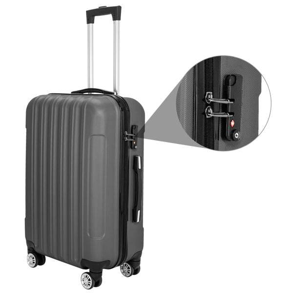3-Piece Hard Shell Travel Storage Luggage Set – Durable & High Capacity Suitcases