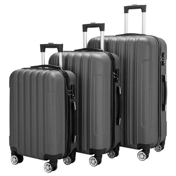 3-Piece Hard Shell Travel Storage Luggage Set – Durable & High Capacity Suitcases