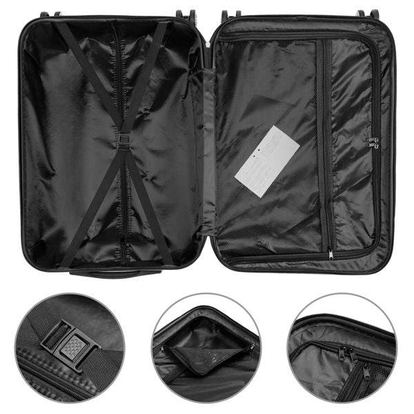 3-Piece Hard Shell Travel Storage Luggage Set – Durable & High Capacity Suitcases