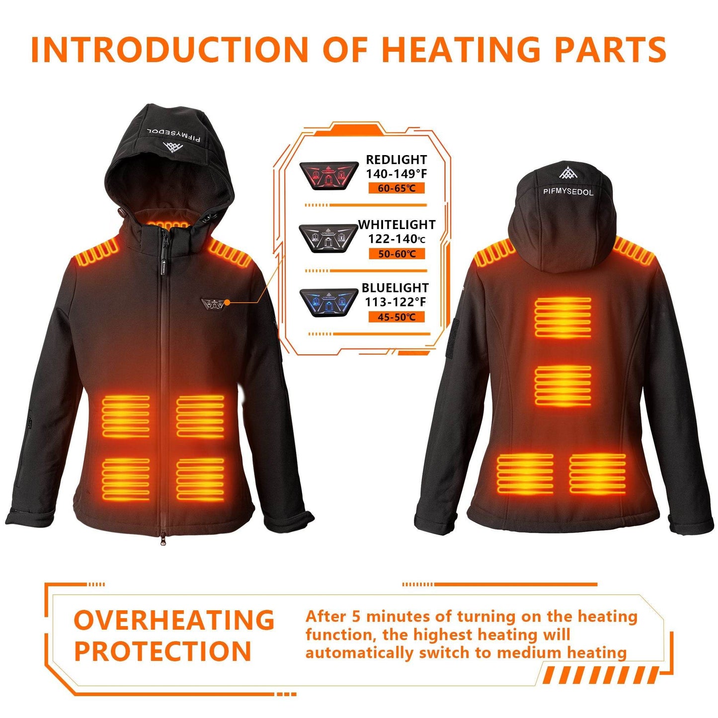 Women's Heated Jacket with Battery Pack in Black