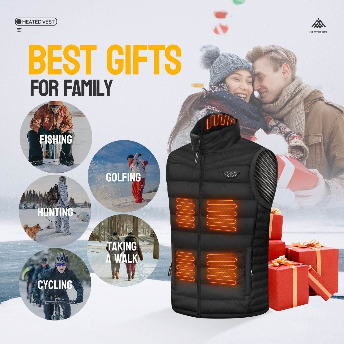 Men's Heated Vest with Rechargeable Battery Pack