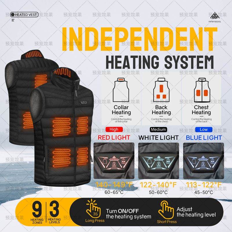 Men's Heated Vest with Rechargeable Battery Pack