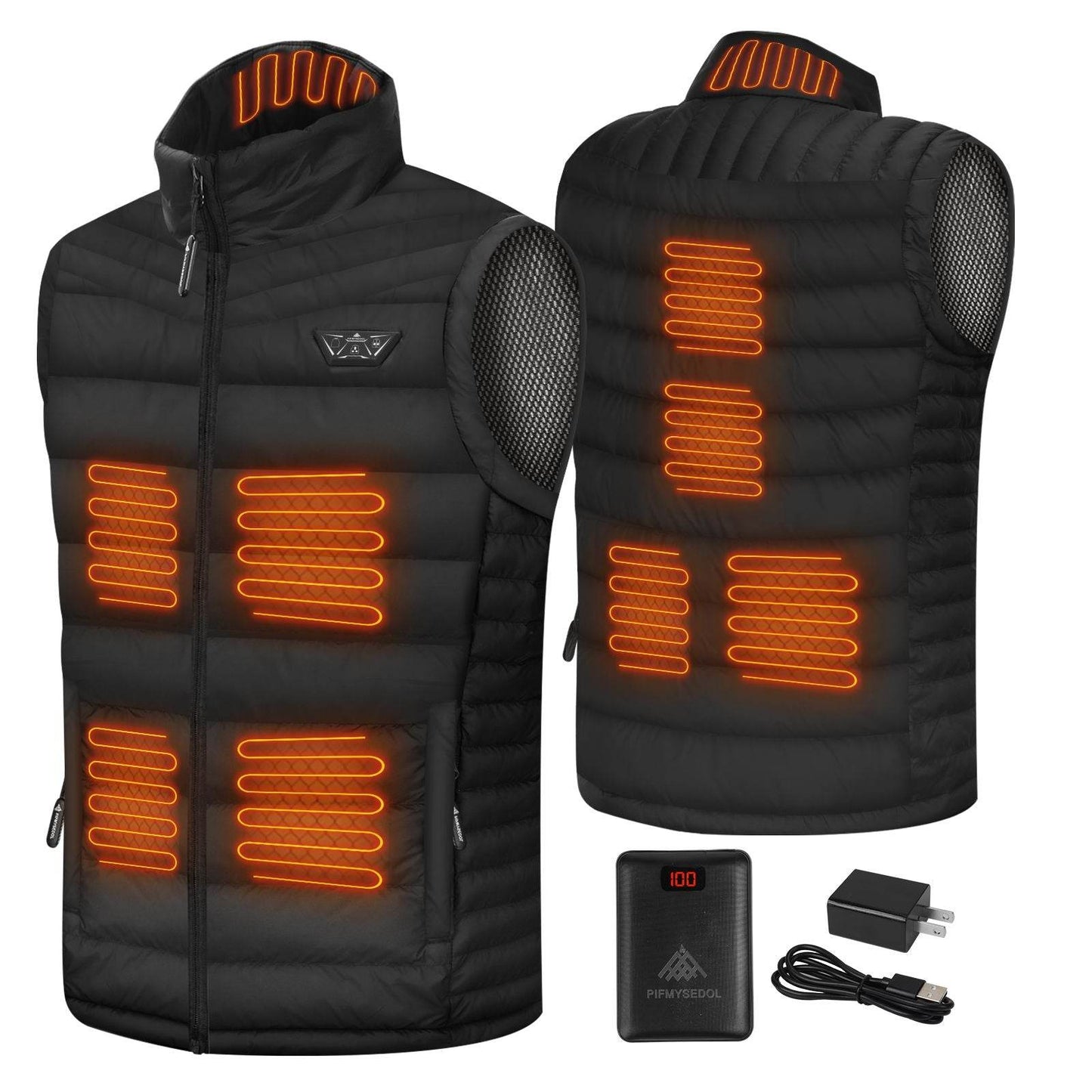Men's Heated Vest with Rechargeable Battery Pack L