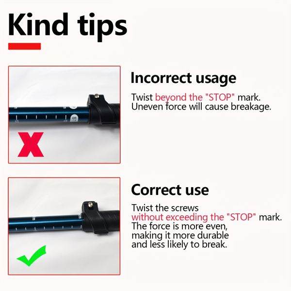 Collapsible Lightweight Trekking Poles – Red