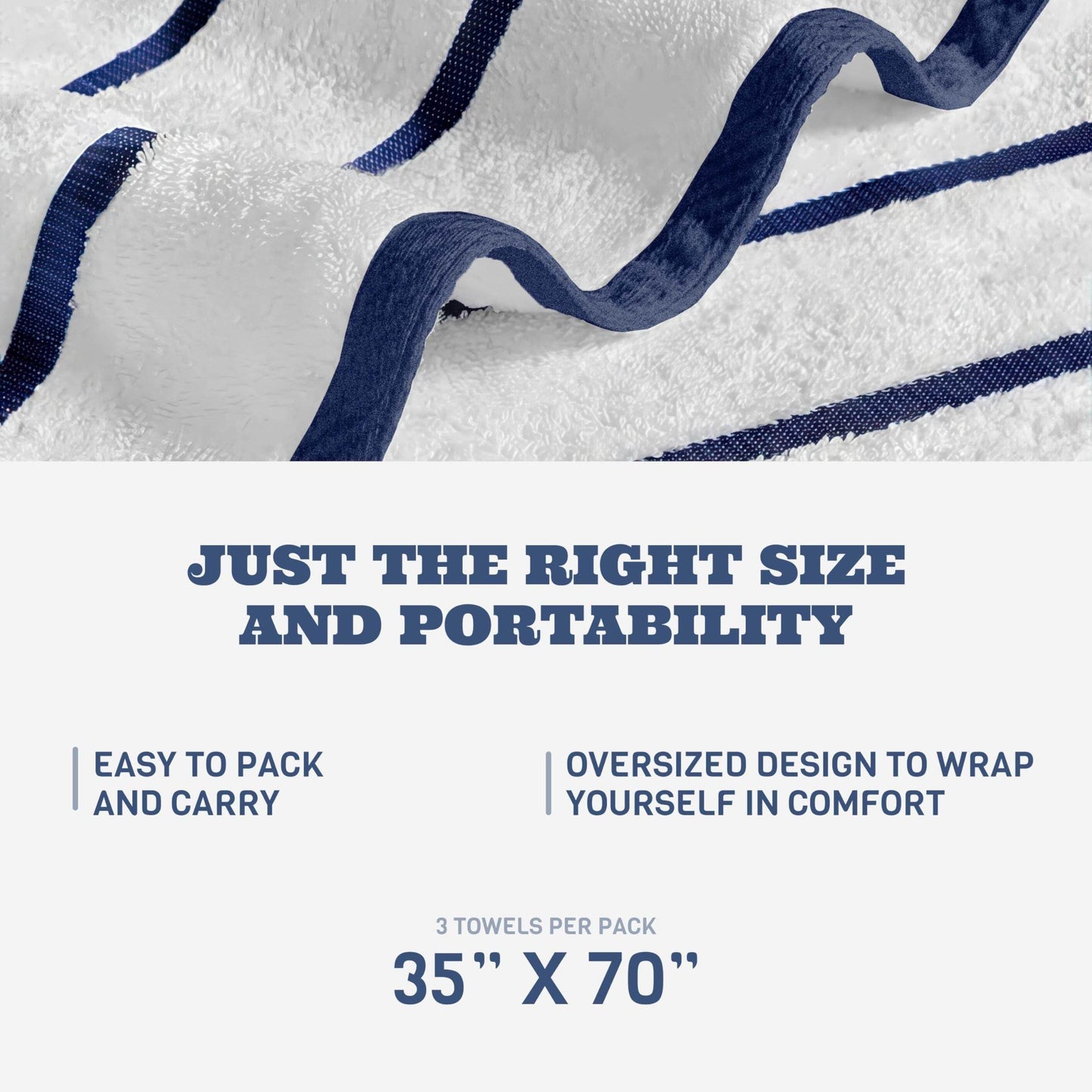 Oversized Luxury Beach Towels - 3 Piece Set