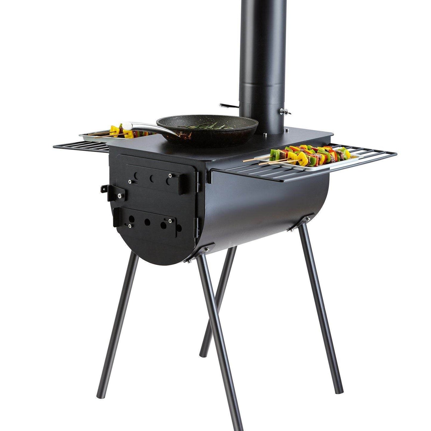 Portable Wood Burning Stove with Chimney Pipes