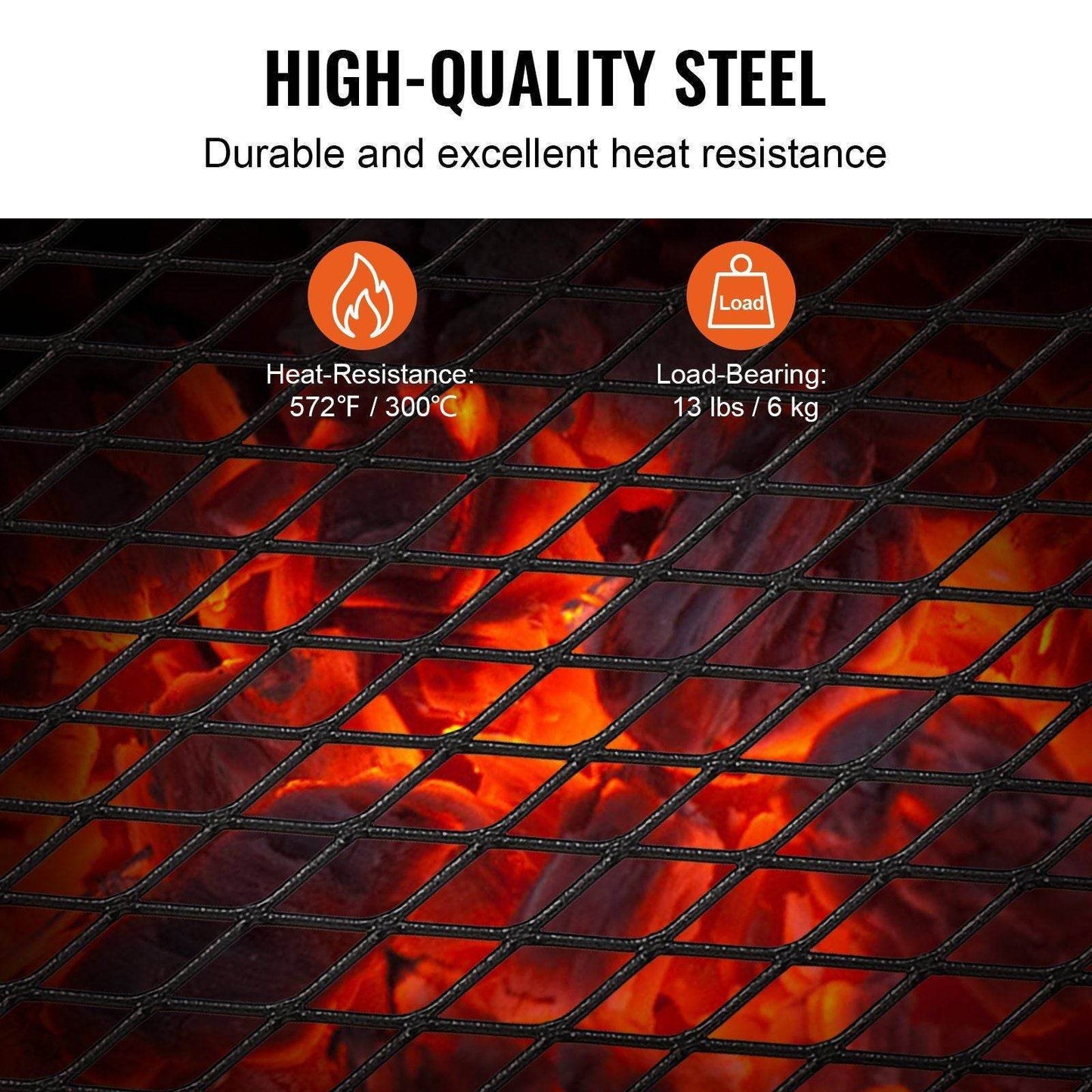 18" Portable Grilling Rack for Outdoor Open Flame Cooking