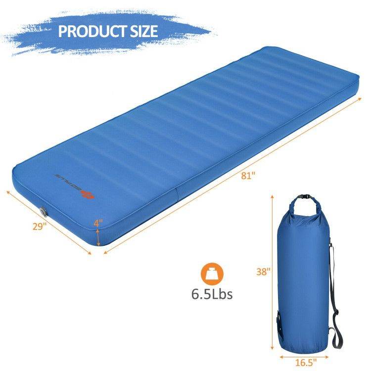 Self-Inflating Camping Sleeping Mattress with Carry Bag