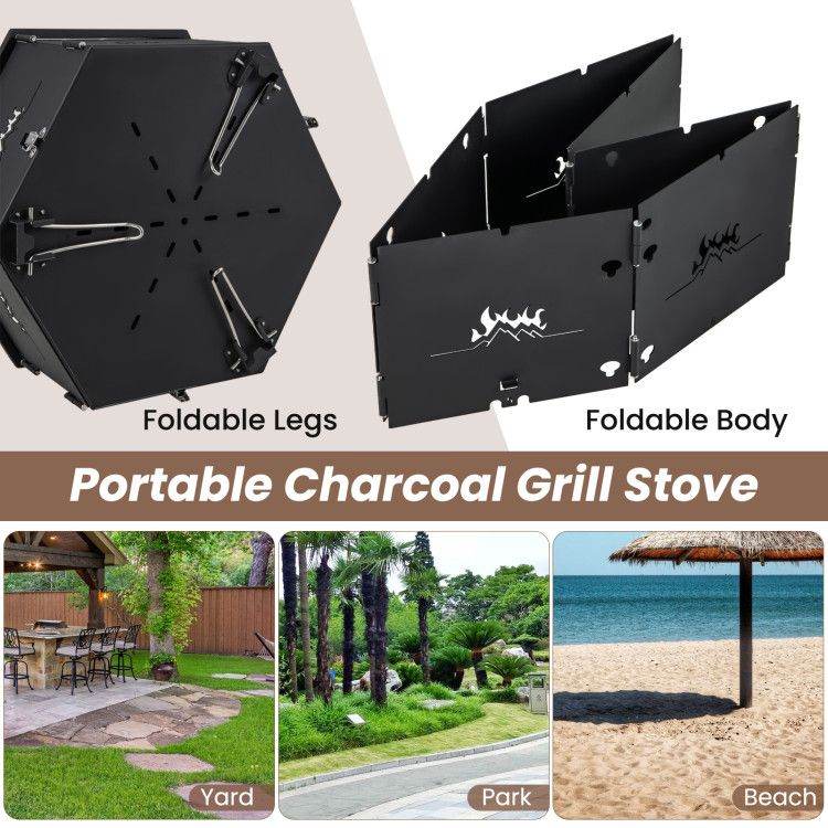 Portable Charcoal Grill Stove
