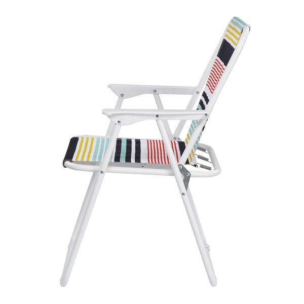 Colorful Striped Folding Lightweight Beach Chair