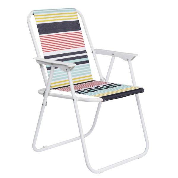 Colorful Striped Folding Lightweight Beach Chair