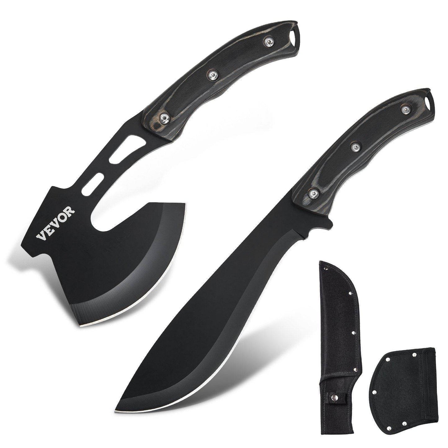 Hunting Knife and Hatchet Axe Combo Set