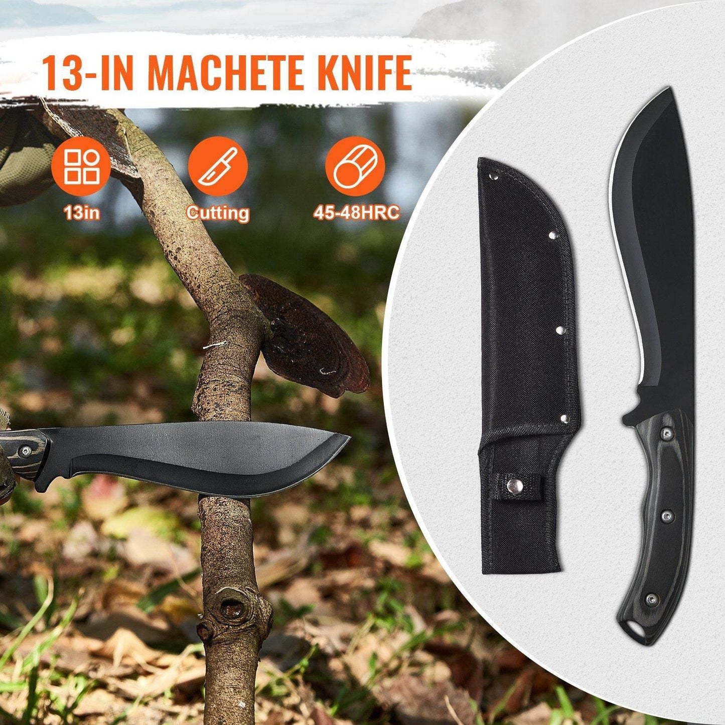 Hunting Knife and Hatchet Axe Combo Set