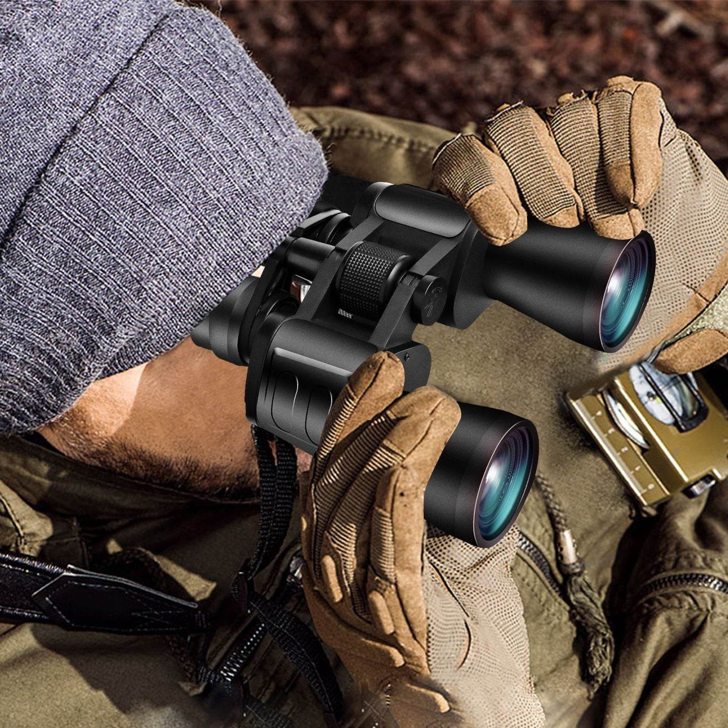 Portable Zoom Binoculars with FMC Lens and Low Light Night Vision