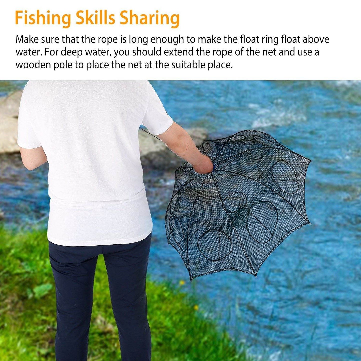 Foldable Fishing Bait Trap Net
