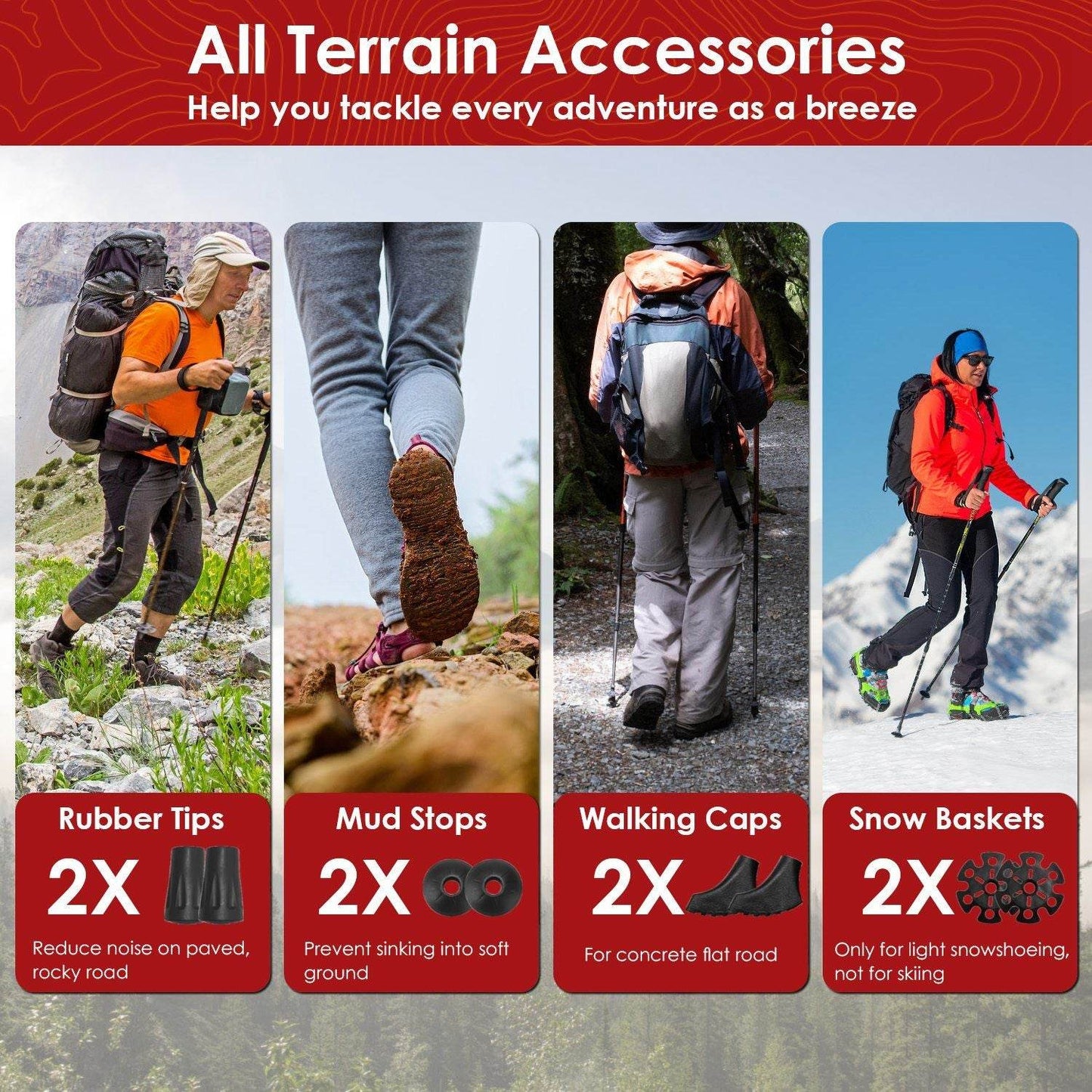 2-Pack Collapsible Hiking Poles