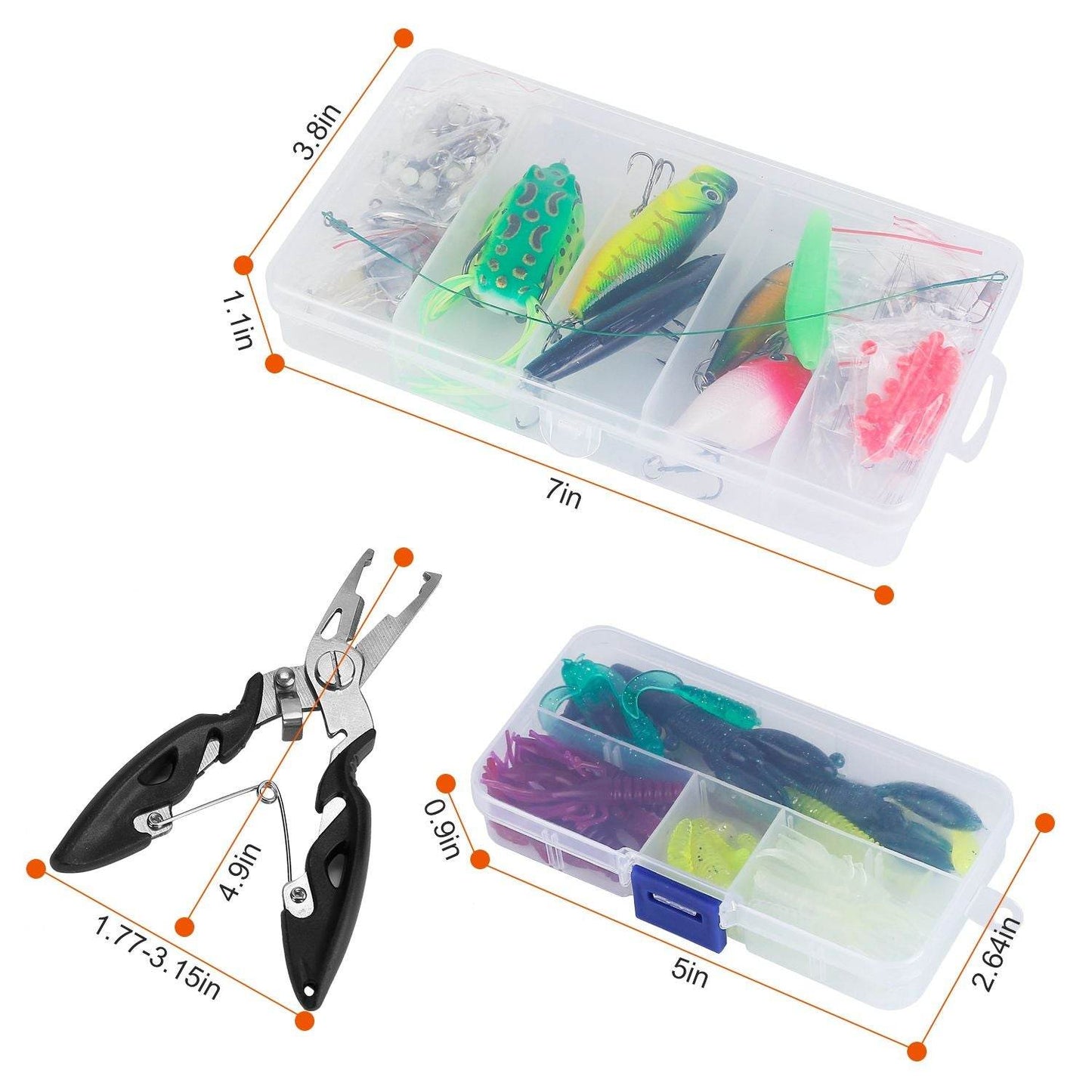 383-Piece Fishing Lure Set with Tackle Box