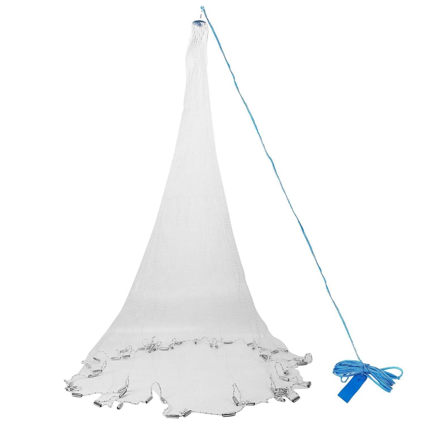 Heavy-Duty Hand Cast Fishing Net with Chain Sinker