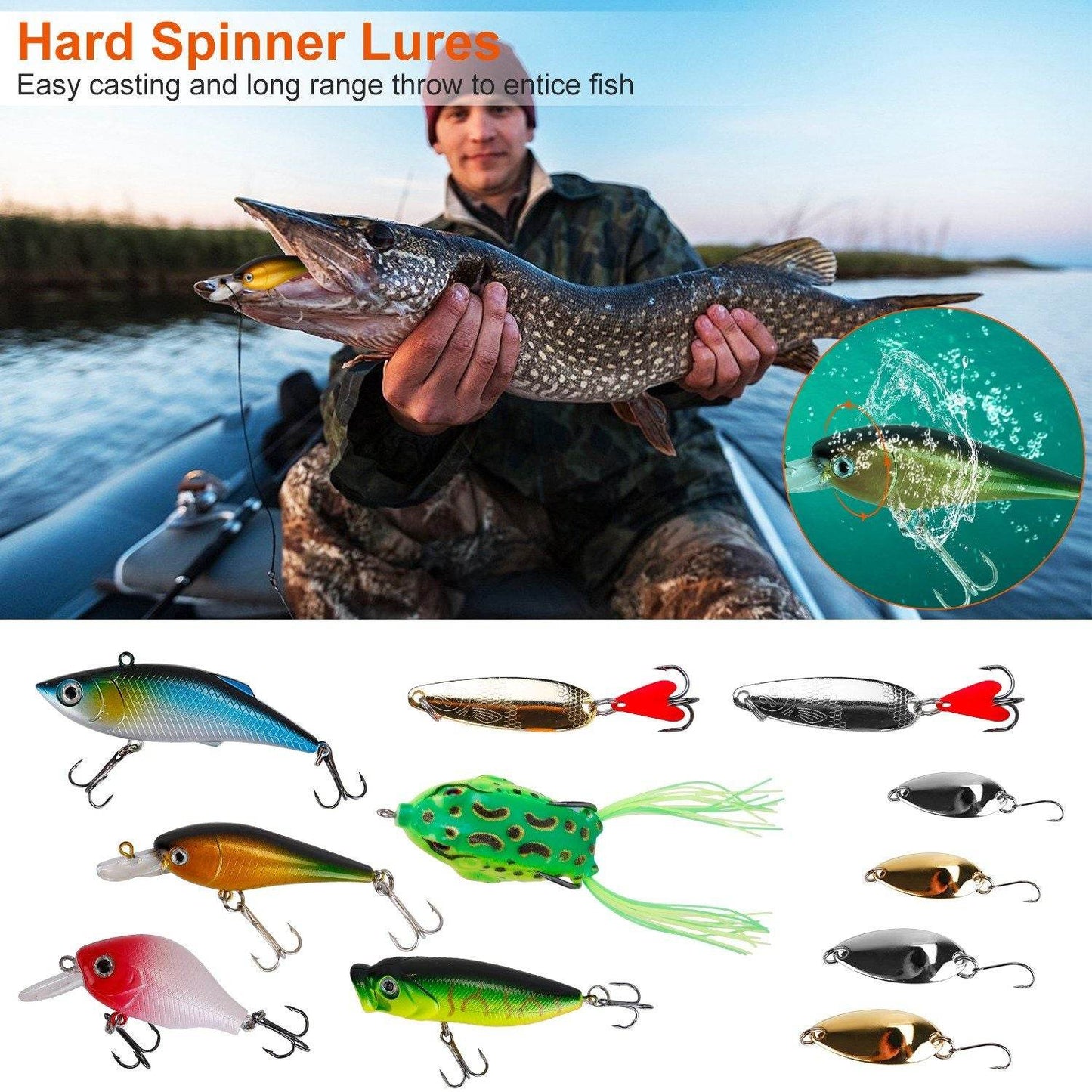 383-Piece Fishing Lure Set with Tackle Box