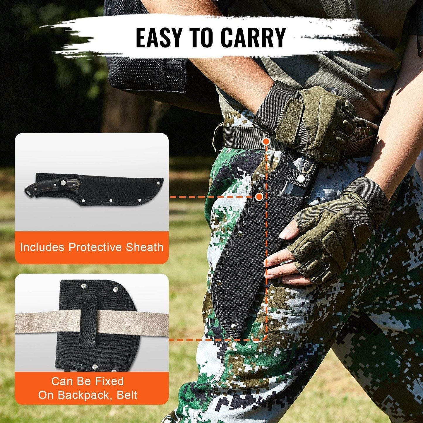 Hunting Knife and Hatchet Axe Combo Set