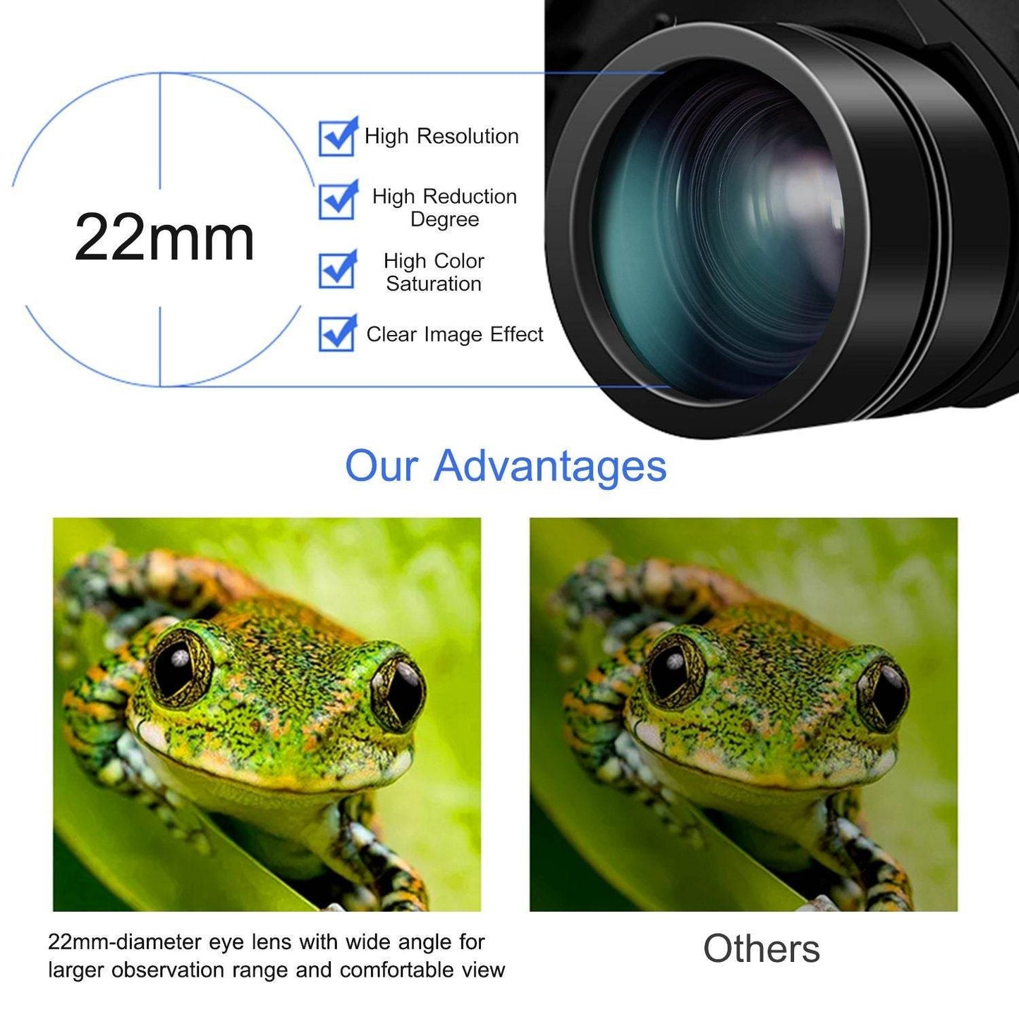 Portable Zoom Binoculars with FMC Lens and Low Light Night Vision