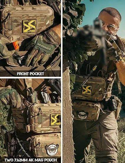 Tactical Chest Rig with Magazine Pouch for Hunting, Airsoft & Outdoor Use