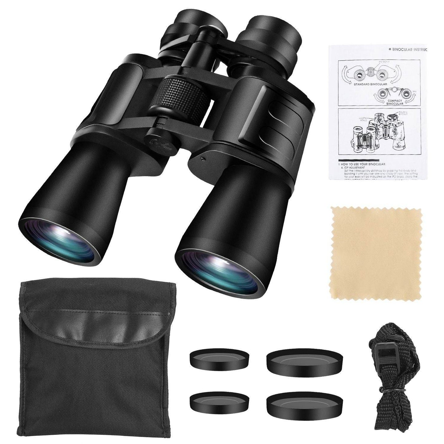 Portable Zoom Binoculars with FMC Lens and Low Light Night Vision