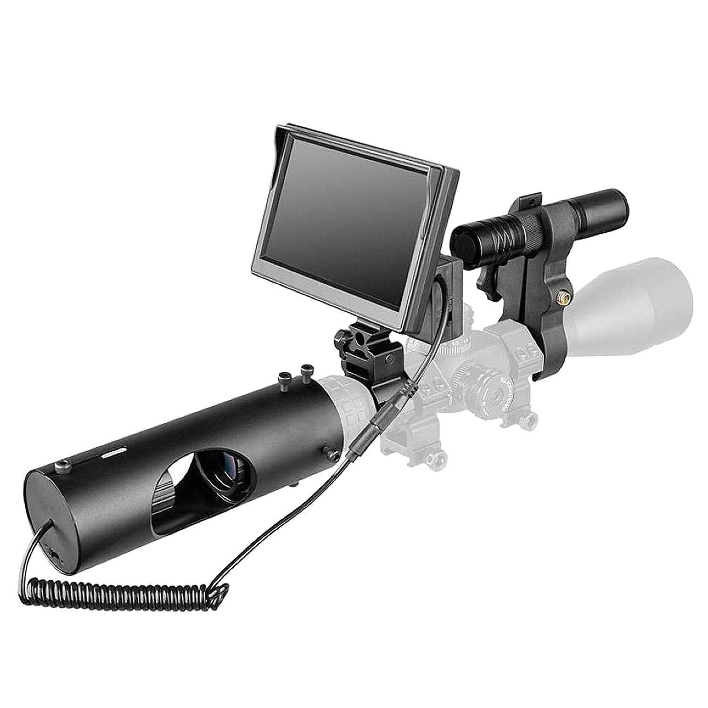 Digital Night Vision Rifle Scope with 5" Monitor Black