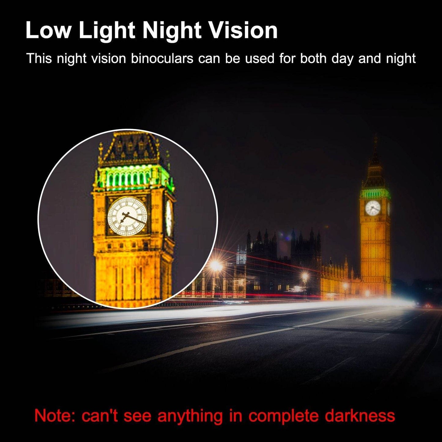 Portable Zoom Binoculars with FMC Lens and Low Light Night Vision