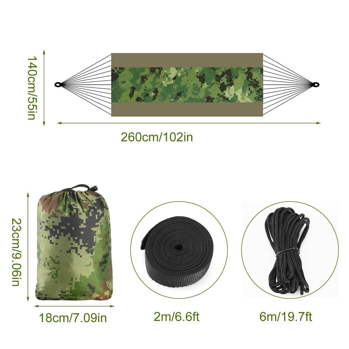 Portable Double Camping Hammock with Mosquito Net